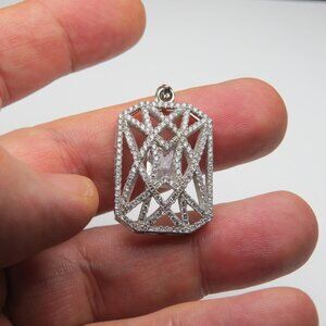 Sterling Silver Diamond Pendant